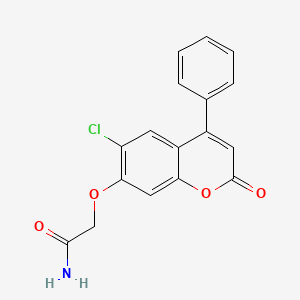 2-[(6-chloro-2-oxo-4-phenyl-2H-chromen-7-yl)oxy]acetamide