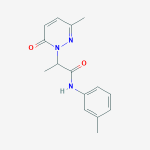 molecular formula C15H17N3O2 B4489860 2-(3-methyl-6-oxopyridazin-1(6H)-yl)-N-(m-tolyl)propanamide 