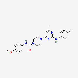 N-(4-methoxyphenyl)-4-{6-methyl-2-[(4-methylphenyl)amino]pyrimidin-4-yl}piperazine-1-carboxamide