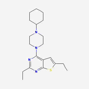 4-(4-cyclohexyl-1-piperazinyl)-2,6-diethylthieno[2,3-d]pyrimidine