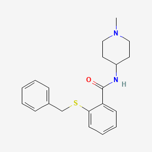 molecular formula C20H24N2OS B4489930 2-(benzylthio)-N-(1-methyl-4-piperidinyl)benzamide 