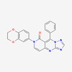 7-(2,3-dihydro-1,4-benzodioxin-6-yl)-9-phenylpyrido[4,3-d][1,2,4]triazolo[1,5-a]pyrimidin-8(7H)-one