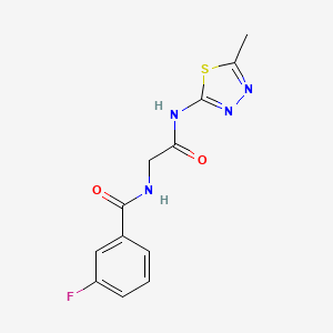 3-fluoro-N-{2-[(5-methyl-1,3,4-thiadiazol-2-yl)amino]-2-oxoethyl}benzamide