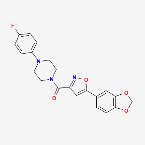 1-{[5-(1,3-benzodioxol-5-yl)-3-isoxazolyl]carbonyl}-4-(4-fluorophenyl)piperazine