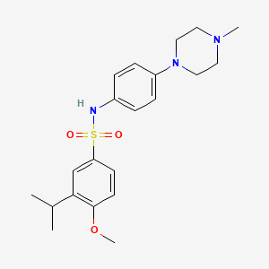 4-METHOXY-N-[4-(4-METHYLPIPERAZIN-1-YL)PHENYL]-3-(PROPAN-2-YL)BENZENE-1-SULFONAMIDE