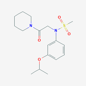 N-(3-isopropoxyphenyl)-N-[2-oxo-2-(1-piperidinyl)ethyl]methanesulfonamide