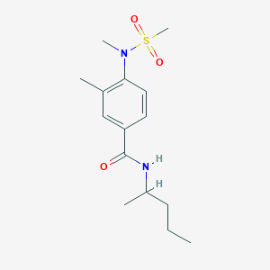 molecular formula C15H24N2O3S B4490014 3-METHYL-4-(N-METHYLMETHANESULFONAMIDO)-N-(PENTAN-2-YL)BENZAMIDE 