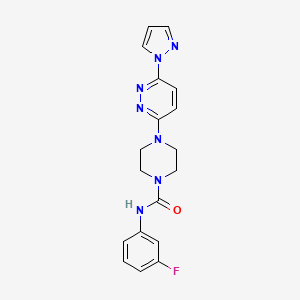 N-(3-fluorophenyl)-4-[6-(1H-pyrazol-1-yl)pyridazin-3-yl]piperazine-1-carboxamide