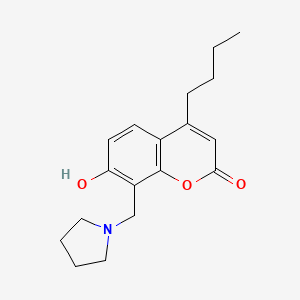 4-butyl-7-hydroxy-8-(pyrrolidin-1-ylmethyl)-2H-chromen-2-one