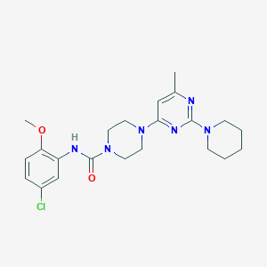 molecular formula C22H29ClN6O2 B4490024 N-(5-chloro-2-methoxyphenyl)-4-[6-methyl-2-(1-piperidinyl)-4-pyrimidinyl]-1-piperazinecarboxamide 