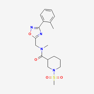 1-METHANESULFONYL-N-METHYL-N-{[3-(2-METHYLPHENYL)-1,2,4-OXADIAZOL-5-YL]METHYL}PIPERIDINE-3-CARBOXAMIDE