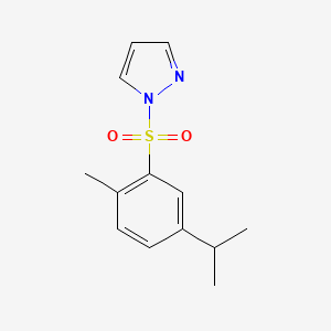 1-[2-methyl-5-(propan-2-yl)benzenesulfonyl]-1H-pyrazole