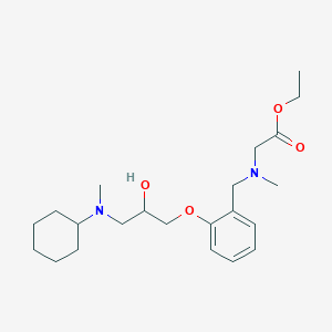 molecular formula C22H36N2O4 B4490050 ethyl N-(2-{3-[cyclohexyl(methyl)amino]-2-hydroxypropoxy}benzyl)-N-methylglycinate 