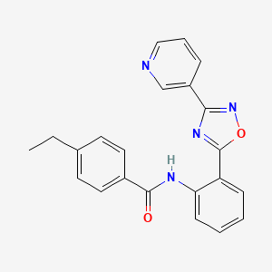 4-ethyl-N-{2-[3-(3-pyridinyl)-1,2,4-oxadiazol-5-yl]phenyl}benzamide