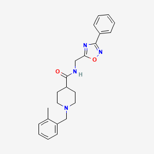 1-[(2-methylphenyl)methyl]-N-[(3-phenyl-1,2,4-oxadiazol-5-yl)methyl]piperidine-4-carboxamide