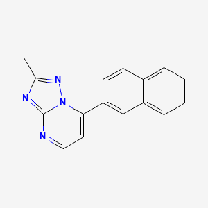 molecular formula C16H12N4 B4490094 2-methyl-7-(2-naphthyl)[1,2,4]triazolo[1,5-a]pyrimidine 