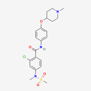 2-CHLORO-4-(N-METHYLMETHANESULFONAMIDO)-N-{4-[(1-METHYLPIPERIDIN-4-YL)OXY]PHENYL}BENZAMIDE