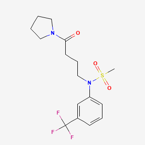 N-[4-oxo-4-(1-pyrrolidinyl)butyl]-N-[3-(trifluoromethyl)phenyl]methanesulfonamide