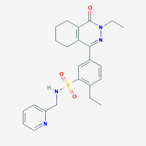 2-ethyl-5-(3-ethyl-4-oxo-3,4,5,6,7,8-hexahydrophthalazin-1-yl)-N-(pyridin-2-ylmethyl)benzenesulfonamide