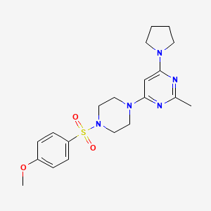 4-[4-(4-Methoxybenzenesulfonyl)piperazin-1-YL]-2-methyl-6-(pyrrolidin-1-YL)pyrimidine