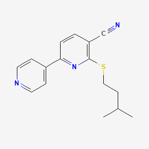 6-[(3-methylbutyl)thio]-2,4'-bipyridine-5-carbonitrile