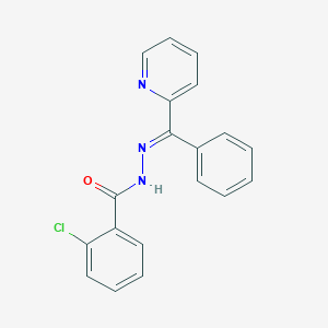 molecular formula C19H14ClN3O B449018 2-chloro-N'-[phenyl(2-pyridinyl)methylene]benzohydrazide 