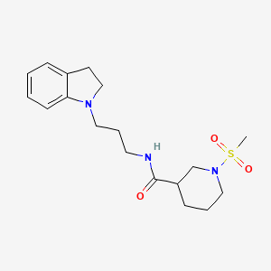 N-[3-(2,3-dihydro-1H-indol-1-yl)propyl]-1-(methylsulfonyl)-3-piperidinecarboxamide