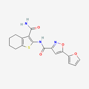 N-(3-carbamoyl-4,5,6,7-tetrahydro-1-benzothiophen-2-yl)-5-(furan-2-yl)-1,2-oxazole-3-carboxamide