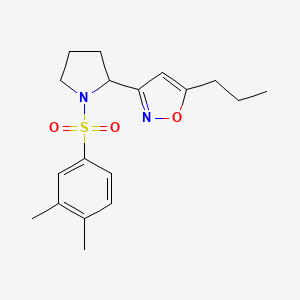 3-{1-[(3,4-dimethylphenyl)sulfonyl]-2-pyrrolidinyl}-5-propylisoxazole