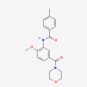 N-[2-methoxy-5-(4-morpholinylcarbonyl)phenyl]-4-methylbenzamide