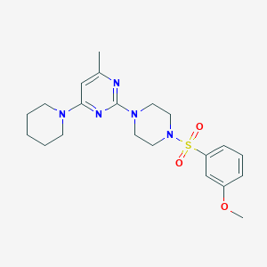 2-{4-[(3-methoxyphenyl)sulfonyl]-1-piperazinyl}-4-methyl-6-(1-piperidinyl)pyrimidine