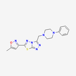 molecular formula C18H19N7OS B4490274 6-(5-methyl-3-isoxazolyl)-3-[(4-phenyl-1-piperazinyl)methyl][1,2,4]triazolo[3,4-b][1,3,4]thiadiazole 