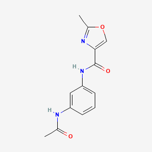 molecular formula C13H13N3O3 B4490276 N-[3-(acetylamino)phenyl]-2-methyl-1,3-oxazole-4-carboxamide 