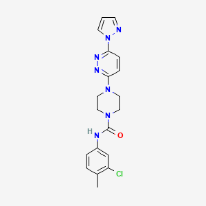 molecular formula C19H20ClN7O B4490281 N-(3-chloro-4-methylphenyl)-4-[6-(1H-pyrazol-1-yl)-3-pyridazinyl]-1-piperazinecarboxamide 