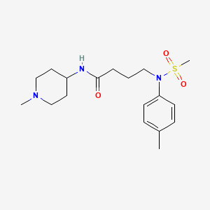 4-[(4-methylphenyl)(methylsulfonyl)amino]-N-(1-methyl-4-piperidinyl)butanamide