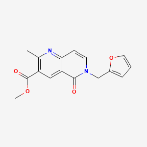 methyl 6-(2-furylmethyl)-2-methyl-5-oxo-5,6-dihydro-1,6-naphthyridine-3-carboxylate