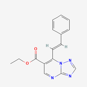 ethyl 7-(2-phenylvinyl)[1,2,4]triazolo[1,5-a]pyrimidine-6-carboxylate