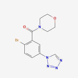 4-[2-bromo-5-(1H-tetrazol-1-yl)benzoyl]morpholine