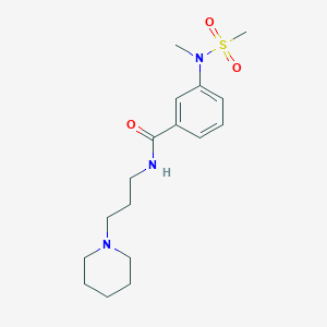 molecular formula C17H27N3O3S B4490330 3-(N-METHYLMETHANESULFONAMIDO)-N-[3-(PIPERIDIN-1-YL)PROPYL]BENZAMIDE 