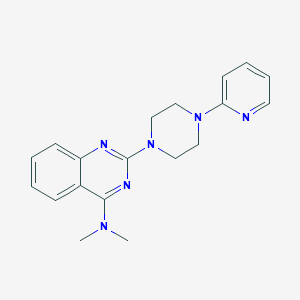 molecular formula C19H22N6 B4490378 N,N-dimethyl-2-[4-(2-pyridinyl)-1-piperazinyl]-4-quinazolinamine 