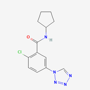 2-chloro-N-cyclopentyl-5-(1H-tetrazol-1-yl)benzamide