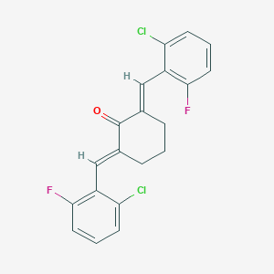 molecular formula C20H14Cl2F2O B449045 2,6-Bis(2-chloro-6-fluorobenzylidene)cyclohexanone 