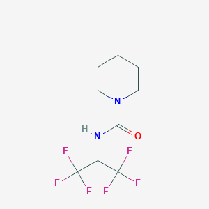 molecular formula C10H14F6N2O B449046 4-methyl-N-[2,2,2-trifluoro-1-(trifluoromethyl)ethyl]-1-piperidinecarboxamide 