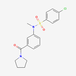 4-chloro-N-methyl-N-[3-(1-pyrrolidinylcarbonyl)phenyl]benzenesulfonamide