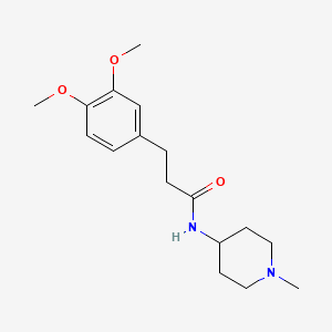 molecular formula C17H26N2O3 B4490483 3-(3,4-dimethoxyphenyl)-N-(1-methyl-4-piperidinyl)propanamide 