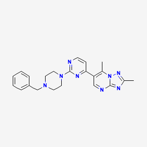 6-[2-(4-Benzylpiperazin-1-yl)pyrimidin-4-yl]-2,7-dimethyl[1,2,4]triazolo[1,5-a]pyrimidine