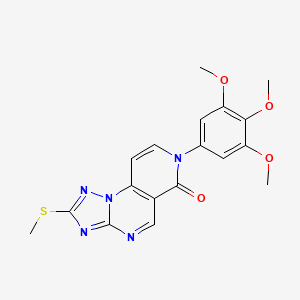 molecular formula C18H17N5O4S B4490516 2-(methylsulfanyl)-7-(3,4,5-trimethoxyphenyl)pyrido[3,4-e][1,2,4]triazolo[1,5-a]pyrimidin-6(7H)-one 