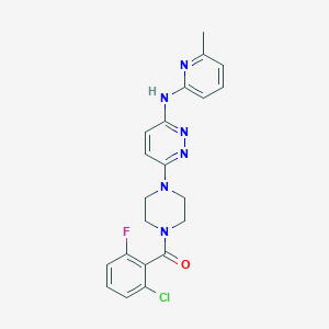 6-[4-(2-chloro-6-fluorobenzoyl)-1-piperazinyl]-N-(6-methyl-2-pyridinyl)-3-pyridazinamine