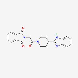 molecular formula C22H20N4O3 B4490561 2-{2-[4-(1H-1,3-BENZODIAZOL-2-YL)PIPERIDIN-1-YL]-2-OXOETHYL}-2,3-DIHYDRO-1H-ISOINDOLE-1,3-DIONE 