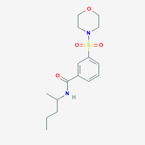 molecular formula C16H24N2O4S B4490574 3-(MORPHOLINE-4-SULFONYL)-N-(PENTAN-2-YL)BENZAMIDE 